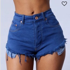 Fashion Nova Primary Shorts - Blue